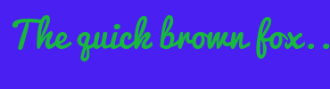 Image with Font Color 18B840 and Background Color 4A1FF2